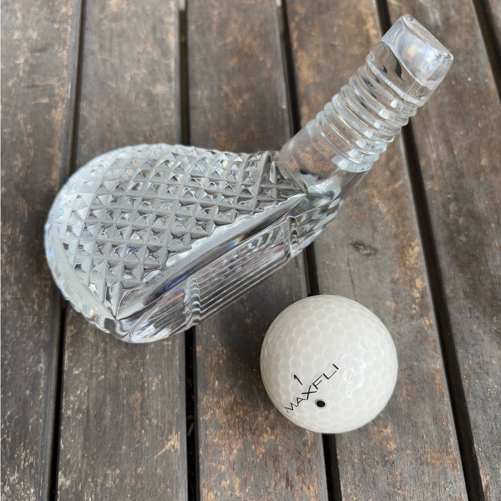 Crystal Golf Club Paperweight